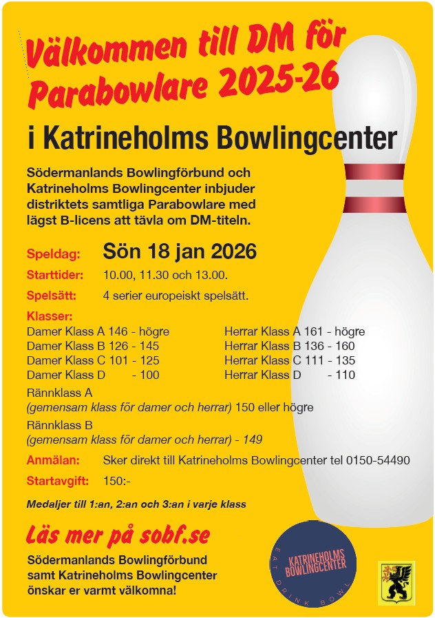 DM Parabowlare 2026 Inbjudan