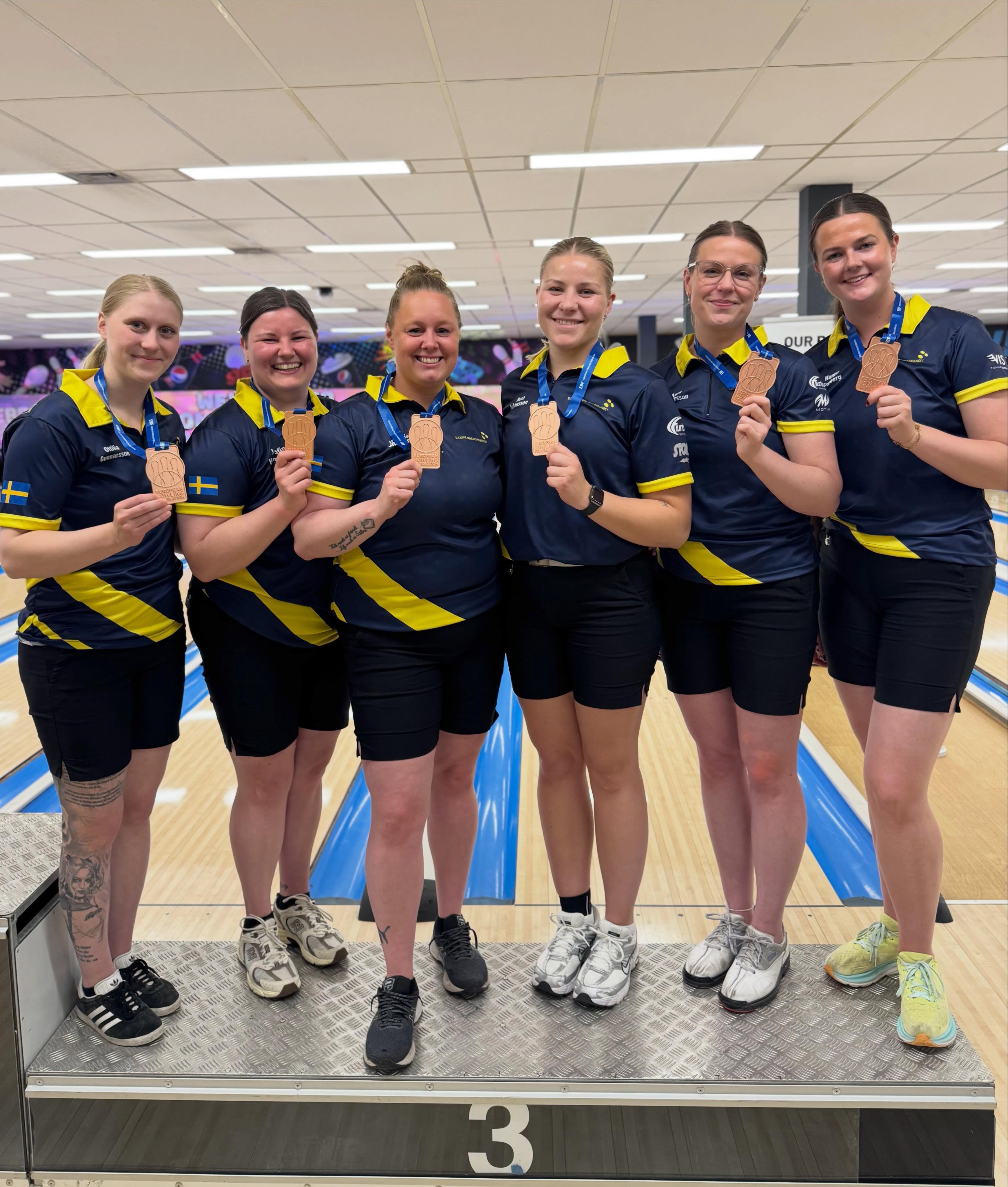 Sverige Dubbla Brons 3 Manna