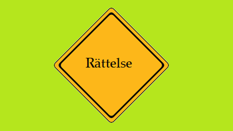 Rättelse